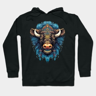 DMT Art Psychedelic Buffalo Hoodie